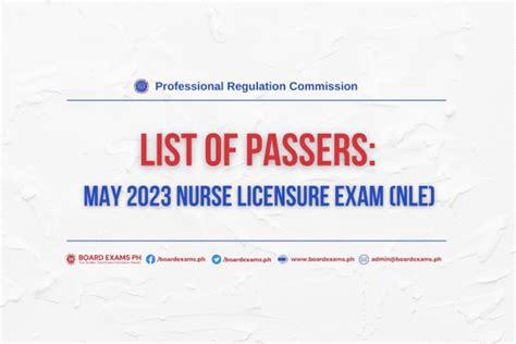 rn result|LIST OF PASSERS: May 2023 Philippine Nurses Licensure .